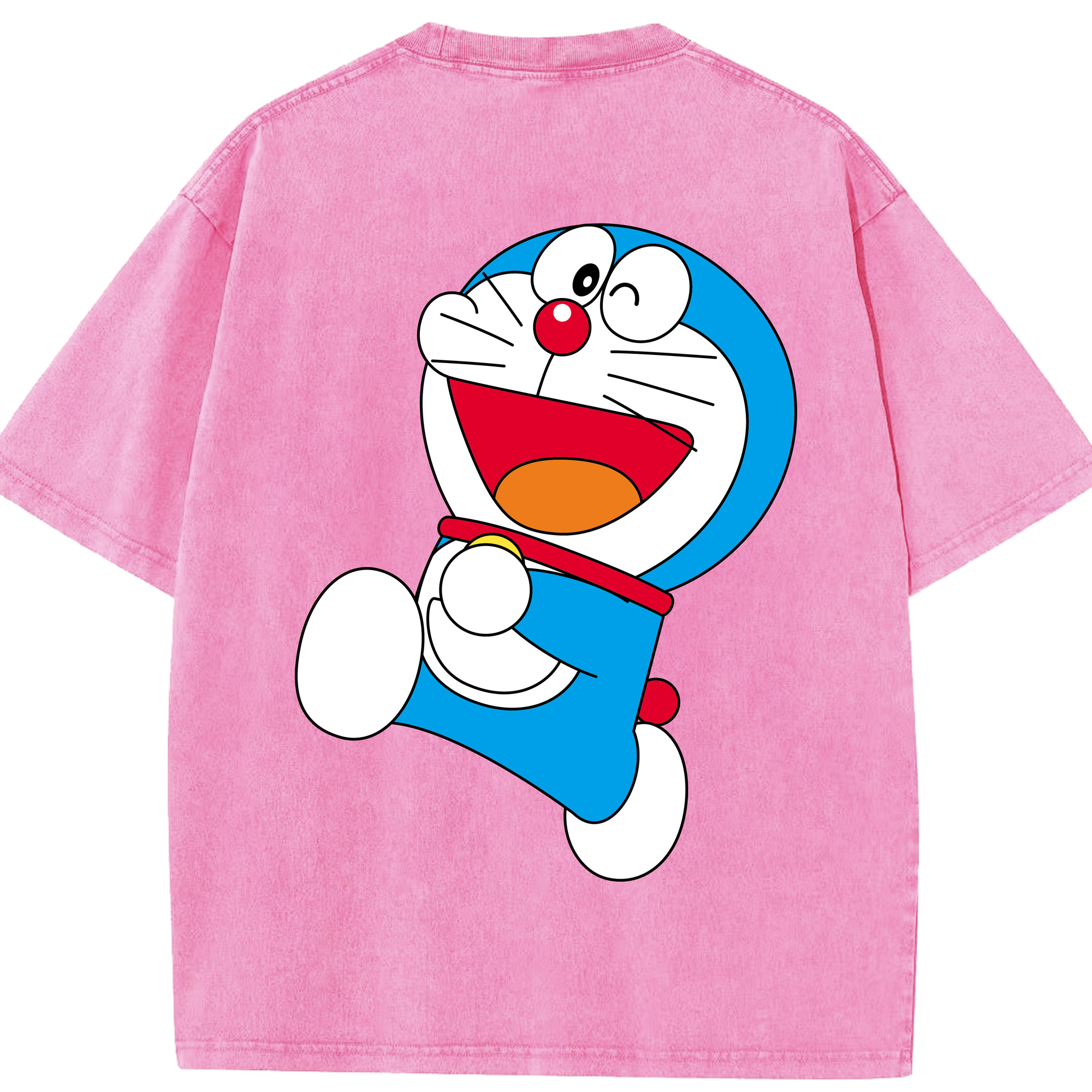 （画像用） ドラえもん Doraemon 綿100% ヴィンテージ風 半袖Tシャツ（背面プリント）
